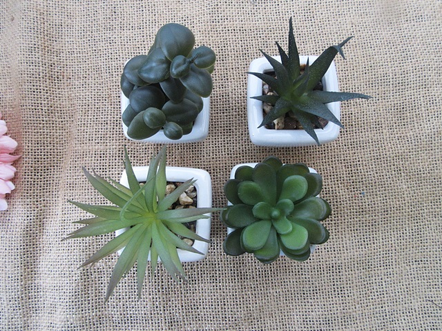 12Pcs Potted Plants Fake Floral Artificial Succulent Bonsai Home 12Pcs Potted Plants Fake Floral Artificial Succulent Bonsai Home