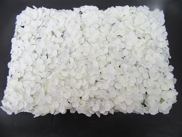 1Pc Artificial White Hydrangea Flower Backdrop Wall Panel - Click Image to Close
