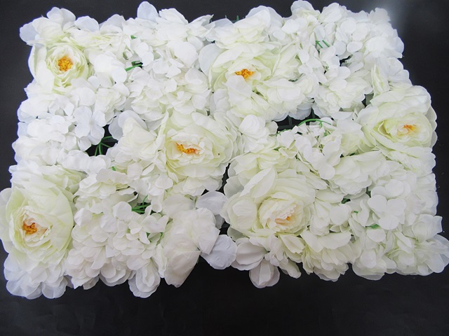 1Pc Artificial White Peony Flower Backdrop Wall Panel Wedding - Click Image to Close