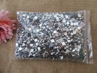 2700Pcs Silver Color Flatback Acrylic Gemstones Rhinestones 8mm