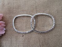 12Pcs Elastic Sparkling Rhinestone Bracelet Women's Jewellery