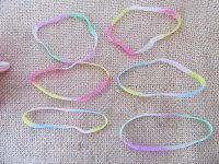 100Pcs Frienship Ect Silicone Bracelets Simple Bracelet 5mm Wide