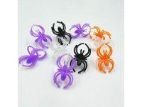 6Packs x 50Pcs Spiders Halloween Ring Props Toy Party Favor