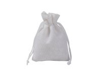 50 Plain White Hemp Drawstring Jewelry Gift Pouches 14x10cm