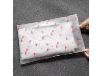 40Pcs Pink Flamingo Frosted Resealable Zip Lock Bag Plastic Bag