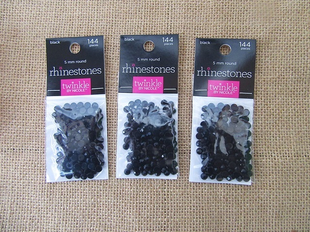 36Sheets x 144Pcs Black Flatback Acrylic Gemstones Rhinestones 5 36Sheets x 144Pcs Black Flatback Acrylic Gemstones Rhinestones 5