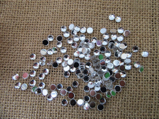 36Sheets x 144Pcs Clear Flatback Acrylic Gemstones Rhinestones 5 - Click Image to Close