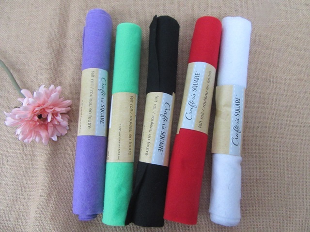 36Rolls Felt Roll Fabric Mixed Color 29.8x121.9cm