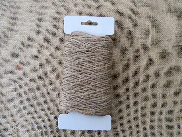 5Rolls x 50m Burlap Rope Hemp Cord Thread Jute String Roll 2mm - Click Image to Close