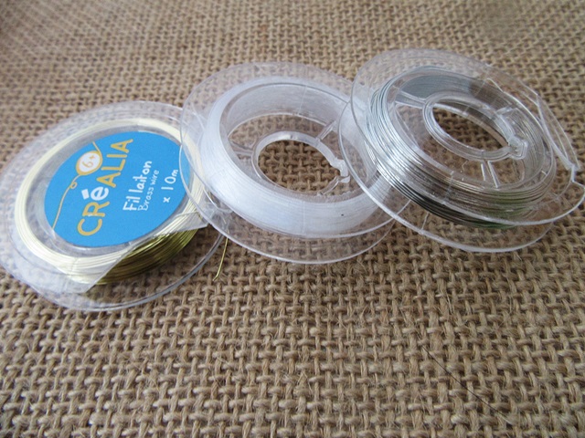 20Rolls x 10m Brass Wire Line Clear Fishing Line DIY Jewelry 1mm - Click Image to Close