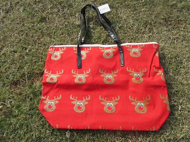 2Pcs Tote Bag Reindeer Design Woman Hand Bag Shoulder Bag - Click Image to Close