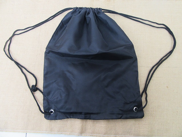 5Pcs Dark Navy Blue Drawstring Backpack Reusable Satchel Grocery - Click Image to Close