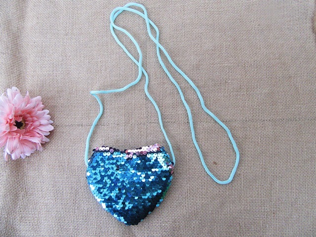 (image for) 12Pcs Sparkling Cross-Body Sequins Coin Purse Pouch