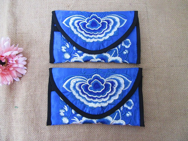 6Pcs New Embroidered Handbag Coin Purse Pouch Hippie Bag - Click Image to Close