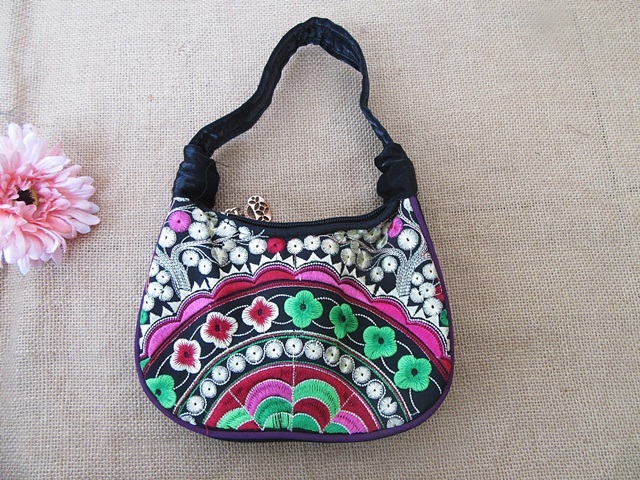 1Pc Handmade Tibet Style Embroidered Handbag Hippie Bag