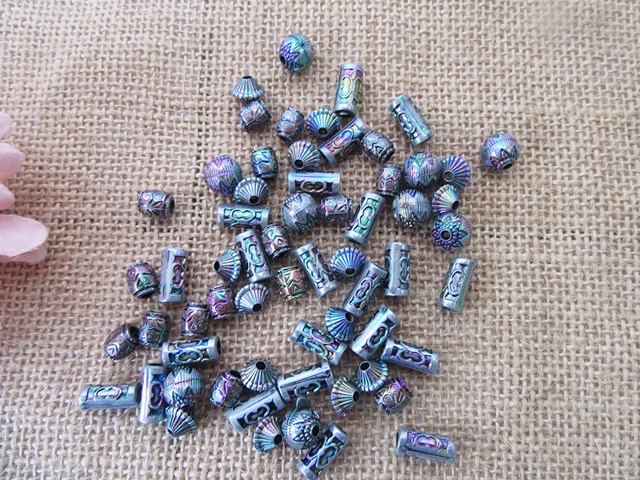 250g Tibetan Metallic AB Color Beads DIY Jewelley Making - Click Image to Close