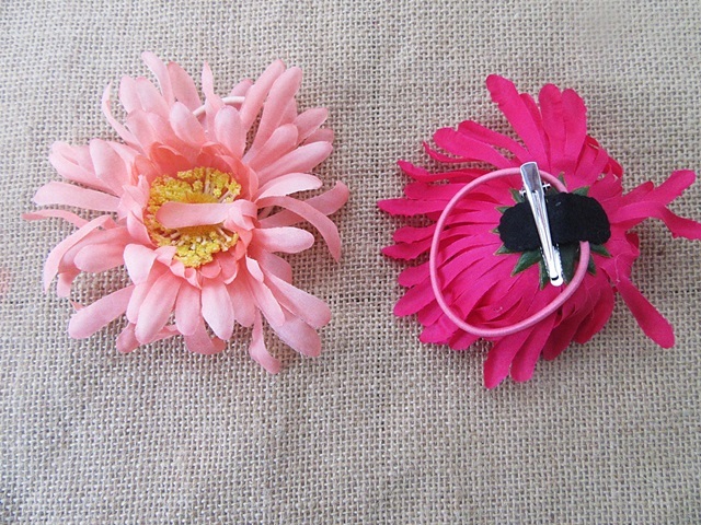 24Pcs Daisy Flower Elastic Hair Band Hair Tie - 2 Colors