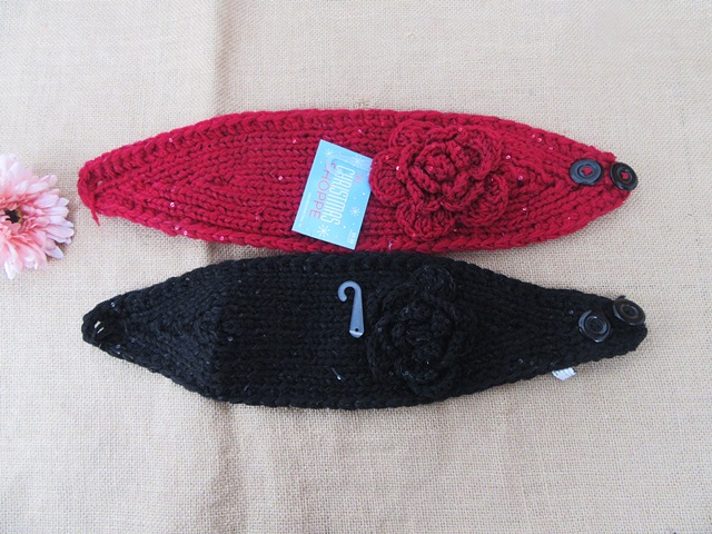 2Pcs Headband Winter Crochet Head Wrap Wide Hairband - Click Image to Close