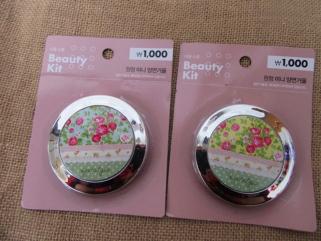 6Pcs Foldable Cosmetic Double Side Pocket Mirror Makeup Mirrors