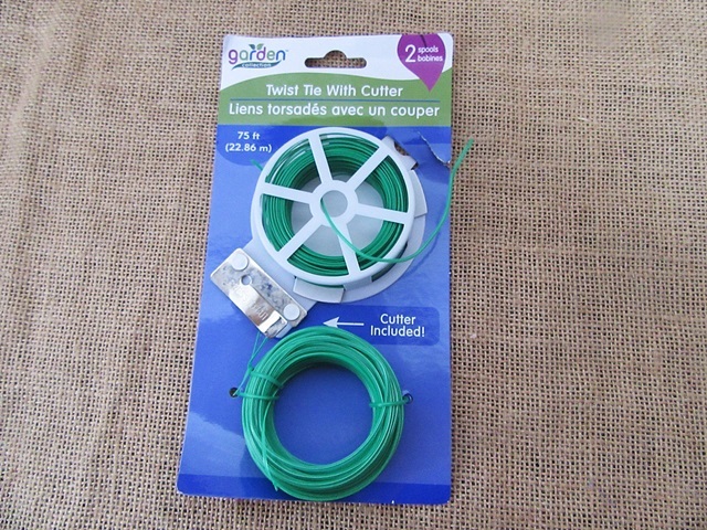 4Pcs x 22M DIY Garden Tie Plant Twist Tie Wire Cable Reel - Click Image to Close