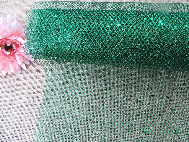 1Roll Green Flower Wrapping Florist Gauze Mesh Gift Packaging - Click Image to Close