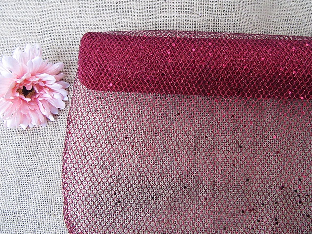 1Roll Red Flower Wrapping Florist Gauze Mesh Gift Packaging - Click Image to Close