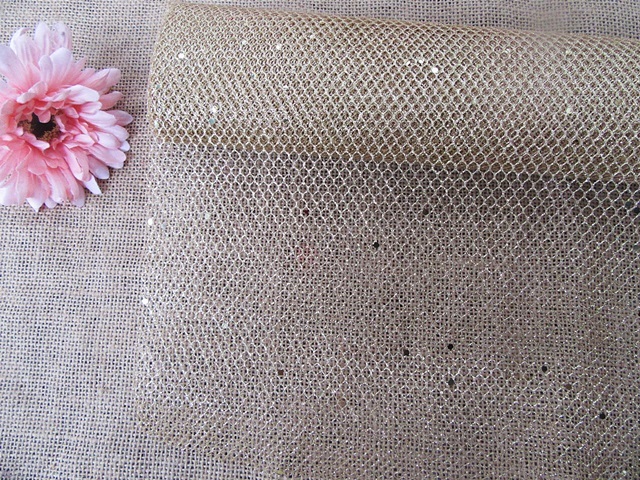 1Roll Dark Ivory Flower Wrapping Florist Gauze Mesh Gift Packagi 1Roll Dark Ivory Flower Wrapping Florist Gauze Mesh Gift Packagi