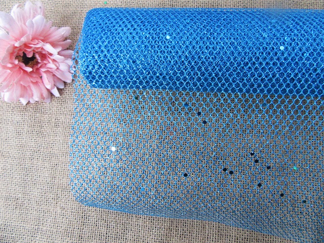 1Roll Royal Blue Flower Wrapping Florist Gauze Mesh Gift Packagi - Click Image to Close