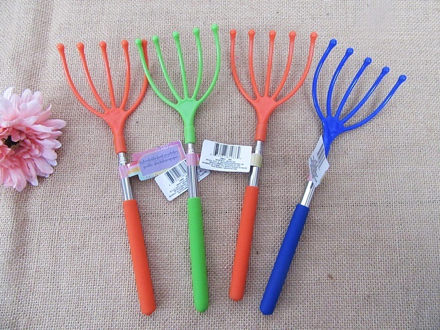 (image for) 24Pcs Palm Shape Adjustable Length Scratch Back Tool Mixed Color