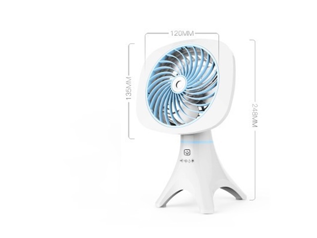 1Set New White Heavy Duty Mini Portable Desktop Cooling Fan - Click Image to Close