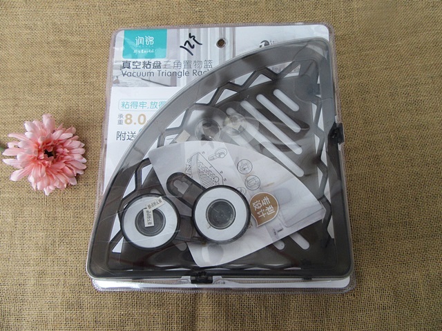 1Pc Triangle Rack with Suction Cup Bathroom Organizer 1Pc Triangle Rack with Suction Cup Bathroom Organizer