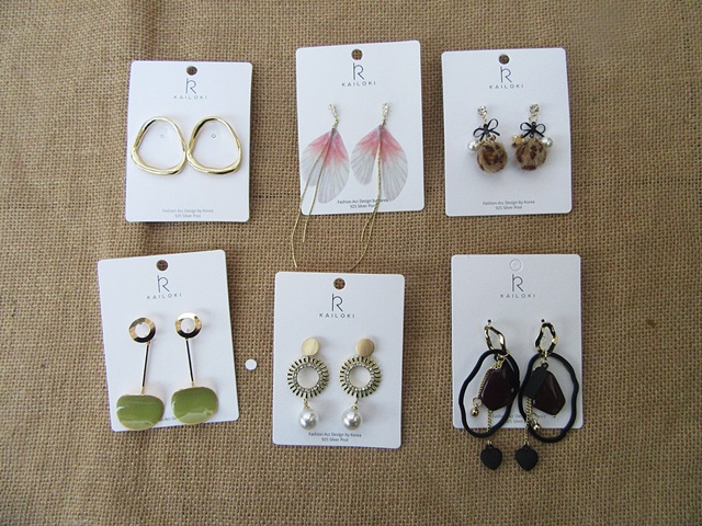 6Prs Chic Fashion Earrings Earring Studs Women's Jewellery Earri - Click Image to Close