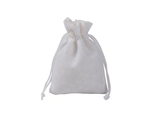 50 Plain White Hemp Drawstring Jewelry Gift Pouches 14x10cm