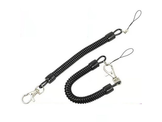 12Pcs Keychain Elastic Spiral Spring Strap Lanyard Key Ring - Click Image to Close