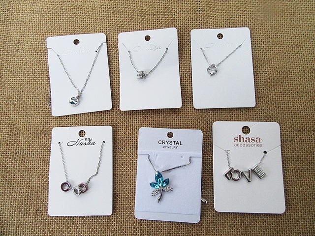 12Pcs Silver Chain Metal Necklace Pendant Women's Jewellery 12Pcs Silver Chain Metal Necklace Pendant Women's Jewellery