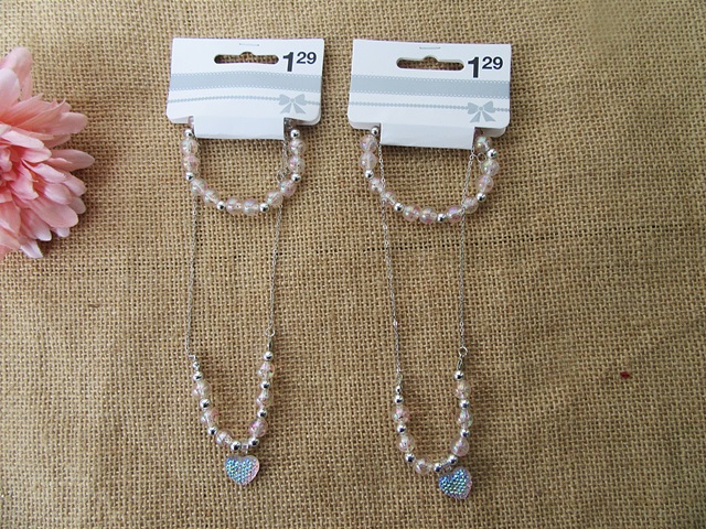10Set Metal Chain Necklace Beaded Bracelet Necklace Set - Click Image to Close