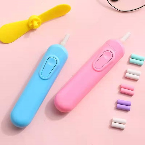 6Sets Electric Erasers with 30 Refill Eraser Mixed Color - Click Image to Close