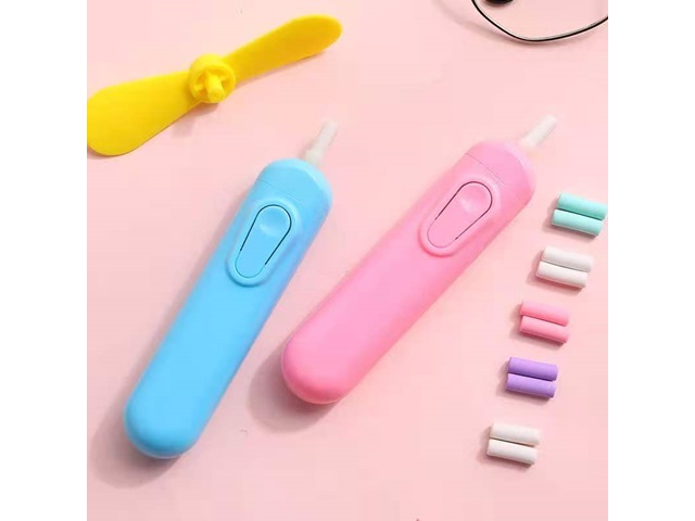 6Sets Electric Erasers with 30 Refill Eraser Mixed Color - Click Image to Close