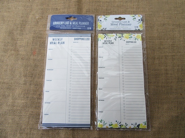2x1Pc Grocery Shopping List & Weekly Food Meal Planner Note Pad - Click Image to Close