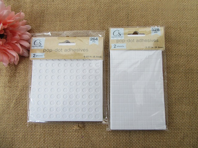 6Sheets Pop Dots Double Sided Adhesive Foam Dots - Round Cube - Click Image to Close