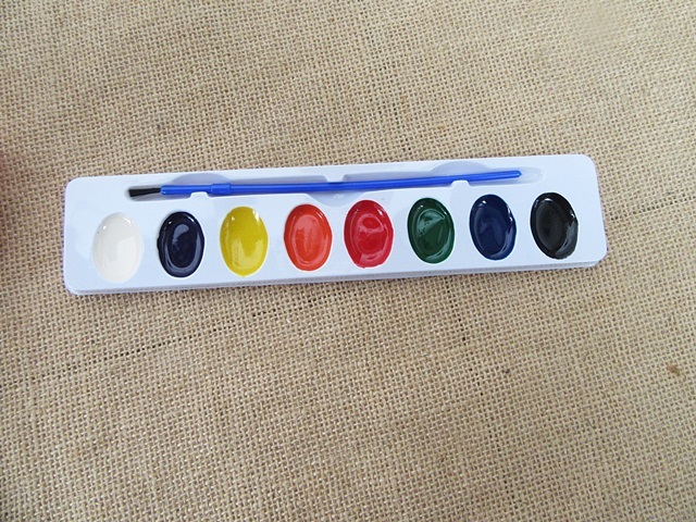 12heets Water Color Kids Painting Set Case Water Color w/Brush