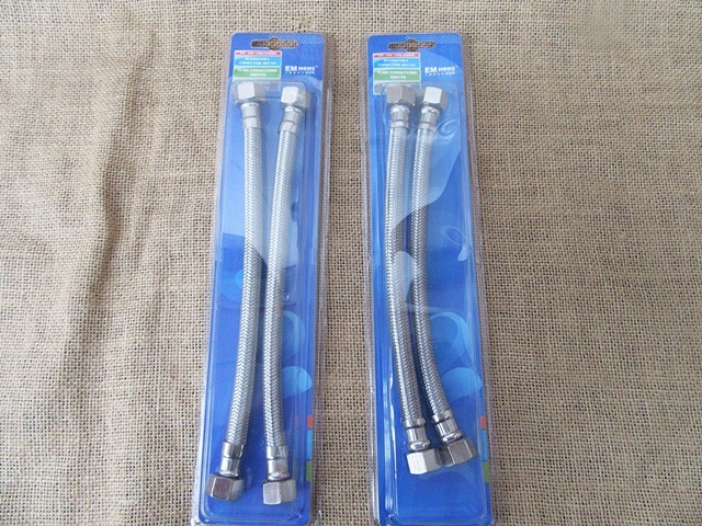 1Sheet x 2Pcs Flexible Braided Water Connector Toilet Tap Faucet 1Sheet x 2Pcs Flexible Braided Water Connector Toilet Tap Faucet