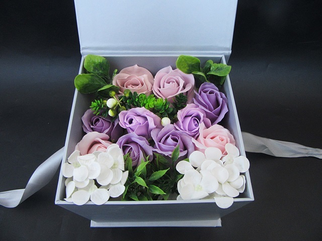 1Set Pink Purple White Flower Soap Bath Artificial Mother's Day 1Set Pink Purple White Flower Soap Bath Artificial Mother's Day