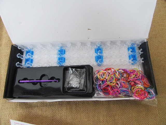 10 sets Loom Bands Kit Rubber Bands Clips DIY Bracelet Making - Click Image to Close