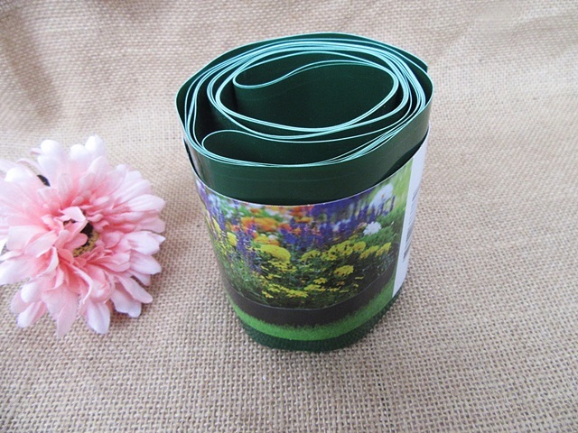 1Roll Flexible Garden Grass Border Fence Path Lawn Edging Green