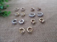 12Prs Fashion Rhinstone Huggies Earrings Ear Studs Assorted