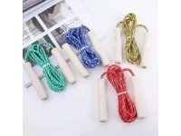 6Pcs Wooden Handle Jump Ropes Skipping Ropes Fitness Equipment f