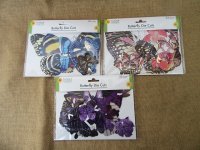 6Packs x 33Pcs Colorful Butterfly Die Cuts Craft DIY Projects