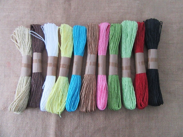 12Pcs x 30M Colorful Twisted Paper Twine Strings Craft DIY Scrap 12Pcs x 30M Colorful Twisted Paper Twine Strings Craft DIY Scrap