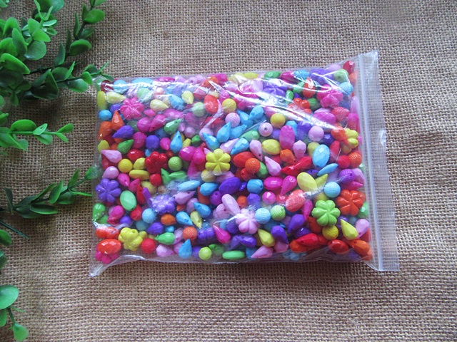 250G Colorful Various Beads DIY Fashion Jewellery Findings - Click Image to Close